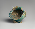 Fragment of a Misfired Miniature Vase, Stonepaste; glazed