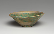 Bowl, Earthenware; turquoise opacified glaze