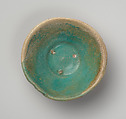 Bowl, Earthenware; turquoise opacified glaze