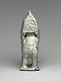 Figurine in the Form of a Camel Carrying a Palanquin and Two Riders, Stonepaste; molded in sections, glazed in turquoise
