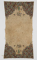 Napkin or Hand Towel, Linen, silk; plain weave, embroidered