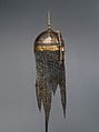 Helmet with Talismanic Inscriptions, Steel; damascened with gold