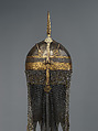 Helmet with Talismanic Inscriptions, Steel; damascened with gold