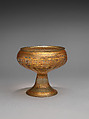Footed Bowl with Eagle Emblem, Glass; dip-molded, blown, enameled, and gilded