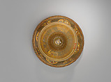 Footed Bowl with Eagle Emblem, Glass; dip-molded, blown, enameled, and gilded