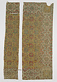 Textile Fragments, Silk and metal-wrapped thread; lampas