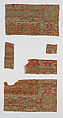 Textile Fragments, Silk and metal-wrapped thread; lampas