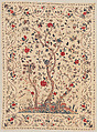 Hanging or Bed Cover, Cotton; pounced and painted