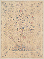 Hanging or Bed Cover, Cotton; pounced and painted