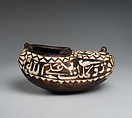 Beggar's Bowl (Kashkul), Wood; inlaid with camel bone