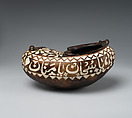 Beggar's Bowl (Kashkul), Wood; inlaid with camel bone