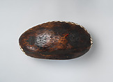 Beggar's Bowl (Kashkul), Wood; inlaid with camel bone
