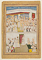 Darbar of Alivardi Khan at Murshidabad's Court, Pigments and gold on paper