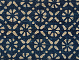 Textile Fragment, Cotton, plain weave; block-printed, resist dyed.