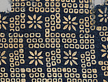 Textile Fragment, Cotton, plain weave; block-printed, resist-dyed