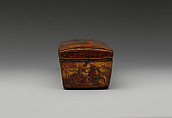 Penbox with Portrait of Nasir al-Din Shah Qajar, Papier-mache; painted and varnished