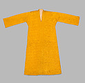 Quilted Coat with Long Sleeve and Aqal Head Cord, Silk and cotton; satin weave; plain weave; quilted