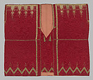 Abaya Cloak, Silk, cotton, and metal wrapped thread; slit-tapestry weave; plain weave; moiré; satin weave; embroidered