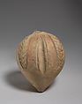 Spheroconical Vessel, Earthenware; slip covered, incised and polychrome decoration, unglazed