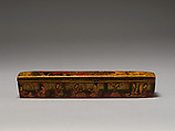 Penbox with Portrait of Muhammad Shah Qajar, Papier-mache; painted and varnished