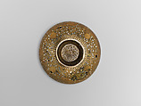 Cup, Brass; engraved and inlaid with silver