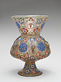 Mosque Lamp, Glass; enameled