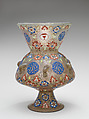 Mosque Lamp, Glass; enameled