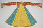 Uçetek Entari or Three-Skirt Robe, Woolen twill, padded with woolen fibers, embroidered with silk, metal thread, and metallic sequins