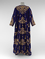 Bindalli Wedding Dress, Velvet, metal wrapped thread; embroidered