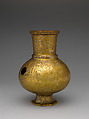 Ewer, Brass; engraved and inlaid with silver