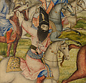 Pair of Book Covers Depicting Fath 'Ali Shah Hunting, Pasteboad; painted and varnished