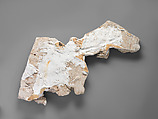 Stucco Fragment, Stucco; carved, painted