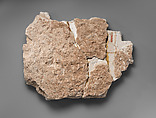 Fragment of a Panel with an Inscription Starting with the Basmala, Stucco (mortar); carved, painted