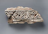 Stucco Fragment, Stucco; carved, painted