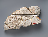 Stucco Fragment, Stucco; carved, painted