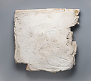 Fragment of a Carved Panel with Stars, Stucco; carved, painted