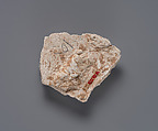 Stucco Fragment, Stucco; carved, painted