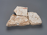Stucco Fragment, Stucco (mortar); carved, painted