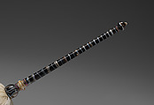 Banded Agate and Gem-Set Fly-Whisk, Handle: Banded agate, carnelian and sard, rubies, pearl
Tail: Yak hair