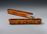 Lacquer Pen Box with Royal Audience Scenes, Sani&#39; Humayun (Iranian), Papier-maché; painted, gilded, and varnished