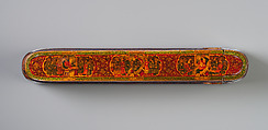 Lacquer Pen Box with Royal Audience Scenes, Sani&#39; Humayun (Iranian), Papier-maché; painted, gilded, and varnished