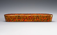Lacquer Pen Box with Royal Audience Scenes, Sani&#39; Humayun (Iranian), Papier-maché; painted, gilded, and varnished