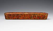 Lacquer Pen Box with Royal Audience Scenes, Sani&#39; Humayun (Iranian), Papier-maché; painted, gilded, and varnished