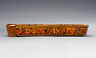 Lacquer Pen Box with Royal Audience Scenes, Sani&#39; Humayun (Iranian), Papier-maché; painted, gilded, and varnished