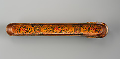 Lacquer Pen Box with Royal Audience Scenes, Sani&#39; Humayun (Iranian), Papier-maché; painted, gilded, and varnished