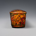 Lacquer Pen Box with Royal Audience Scenes, Sani&#39; Humayun (Iranian), Papier-maché; painted, gilded, and varnished