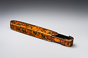 Pen Box Depicting Shaykh San'an and the Christian Maiden, attributed to Muhammad Isma&#39;il Isfahani (Iranian, 1814–1892), Papier-maché; painted, gilded, and varnished