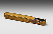 Pen Box with Marbled Design, Rajab &#39;Ali, Papier-maché; painted, gilded, and varnished