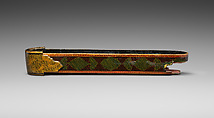 Pen Box with Marbled Design, Rajab &#39;Ali, Papier-maché; painted, gilded, and varnished