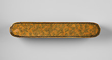 Pen Box with Marbled Design, Rajab &#39;Ali, Papier-maché; painted, gilded, and varnished
